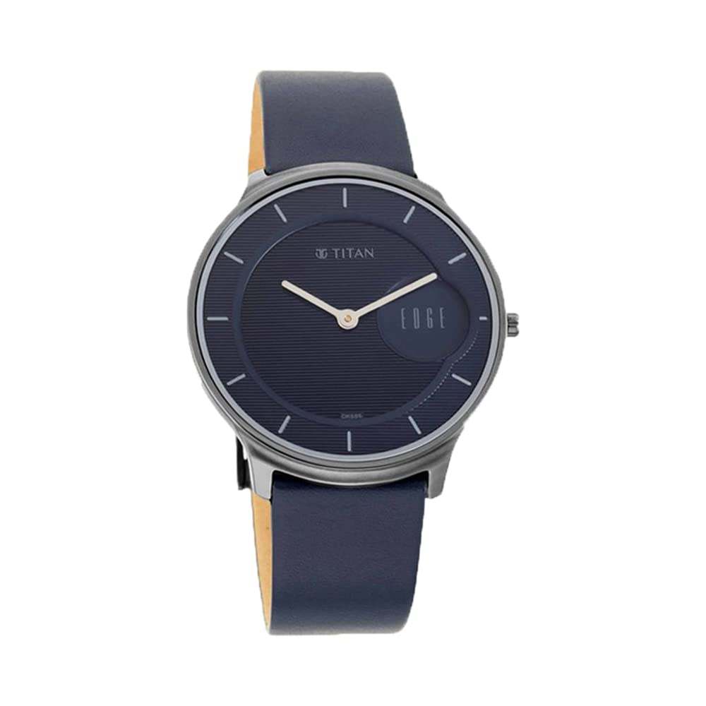 Titan Edge Quartz Analog Blue Dial Leather Strap Watch for Men-NS1843QL01 (B0BL1744DT) Amazon Price History, Amazon Price Tracker