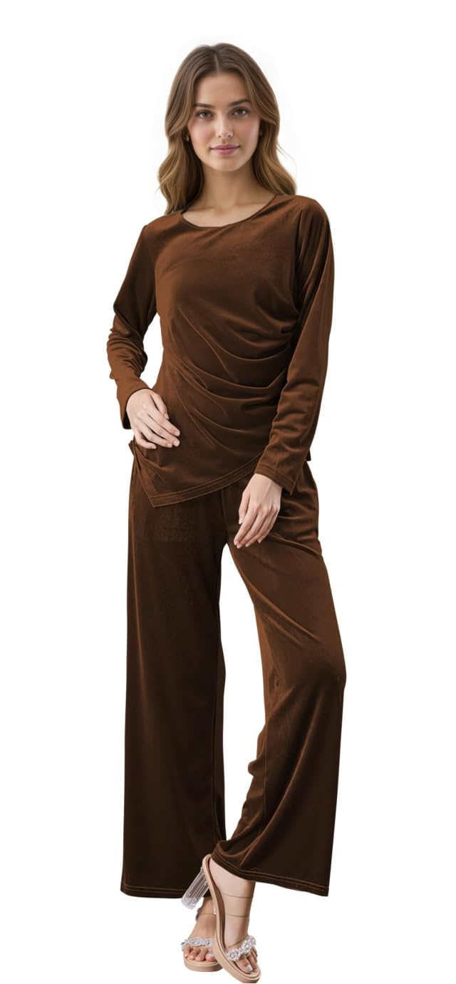 Velvet Mother of The Bride Pant Suits Long Sleeves Winter Women Dressy Outfits Formal for Wedding KF008