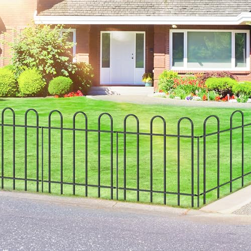 FOREHOGAR Metal Garden Fence 24 in H x 16 ft