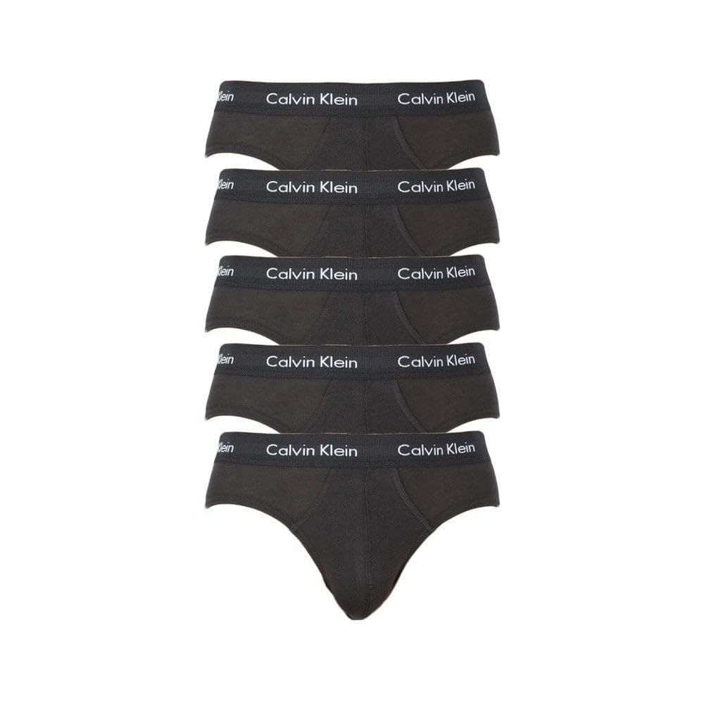 Calvin Klein Slip Uomo CK Mutande Confezione 5 Capi Cotone elastiicizzato Elastico a Vista Articolo NB3910A