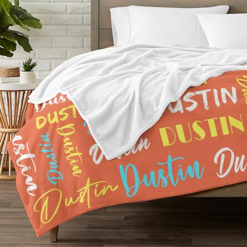 Personalized Blankets for Kids with Names Customized Blankets with Name for Adult Custom Blanket Gift for Birthday Christmas Valentines Day Gift