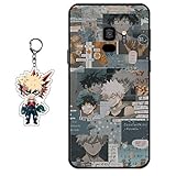 Staremeplz Compatible with Samsung Galaxy S8 Plus Case Anime Design [with Bakugou Katsuki Figure Keychain], Soft Silicone TPU Animation Cool Phone Case for Samsung Galaxy S8 Plus