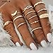 Produktbild Froomer 12 pcs Midi Ring Set Damen Boho Ringe Finger Tip Ring Schmuck