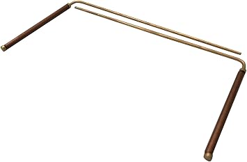 Brass Dowsing Rods with Copper Handles   21cm Divining Rods for Dowsing, Water, Reiki, Energy Healing & Spiritual Divination   Pivot Witching Rod Set