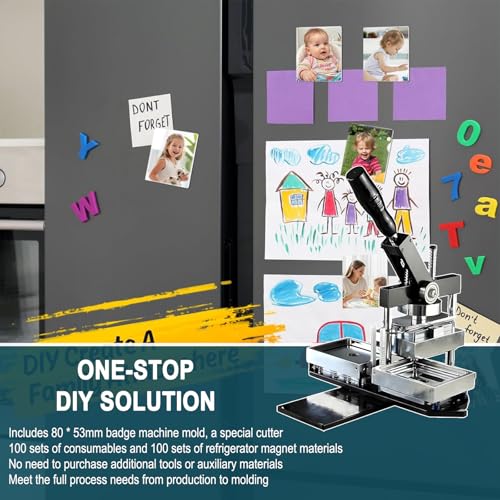 Foto-Magnet-Press-Set für Kühlschrank-Aufkleber, enthält ungiftige Materialien und Sicherheitsschneider, kreatives Heimdekor-Geschenk