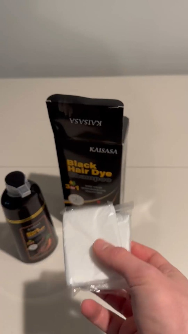 Black Hair Dye Shampoo 3 in 1, Natural Hair Dye Semi Permanent