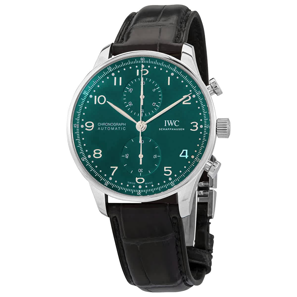 IWC Portugieser Chronograph Mens Watch Green Dial Watch IW371615