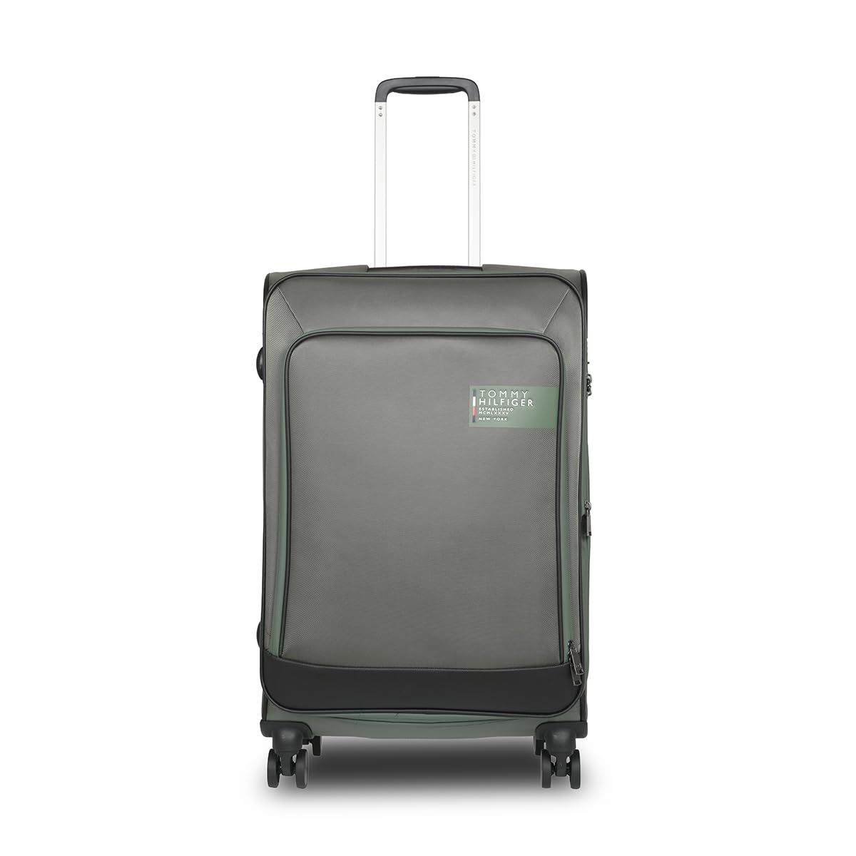 Westfield Unisex Polyester Soft Luggage - Olive+Black 70CM Mid Trolley TSA Lock-image-34