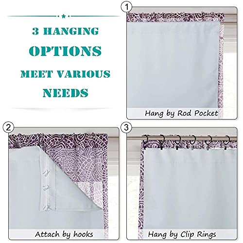 Kgorge Blackout Curtain Liners For Window Bundles Tropical Leaves Plant Shower Curtains For Bathroom #TOP4