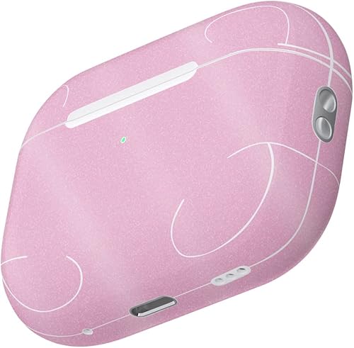 Miniatura 3 de MightySkins - Fundas con purpurina brillante (paquete de 2) compatibles con Apple AirPods Pro 2, color rosa sólido, acabado de purpurina protectora,