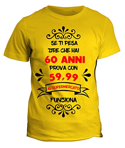 Teetaly Tazza 60 Anni Compleanno - Ceramica 350ml, Idea Regalo Divertente Per 60esimo, Stampata Con Inchiostri Atossici, Bianca