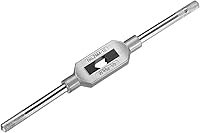 Vista 11 de uxcell Mango de llave de grifo ajustable, para grifos métricos M1-M8 W1/16-1/4, soporte de rosca, herramienta de roscado manual para reparación