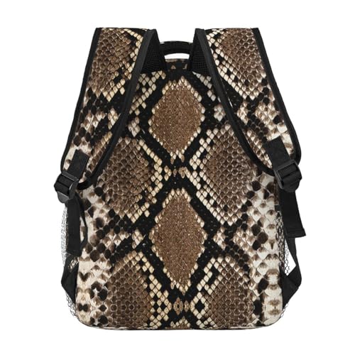 Snakeskin Backpack Snake Laptop Backpacks Travel Hiking Camping Bag Funny Bag Casual Daypack Backpack4