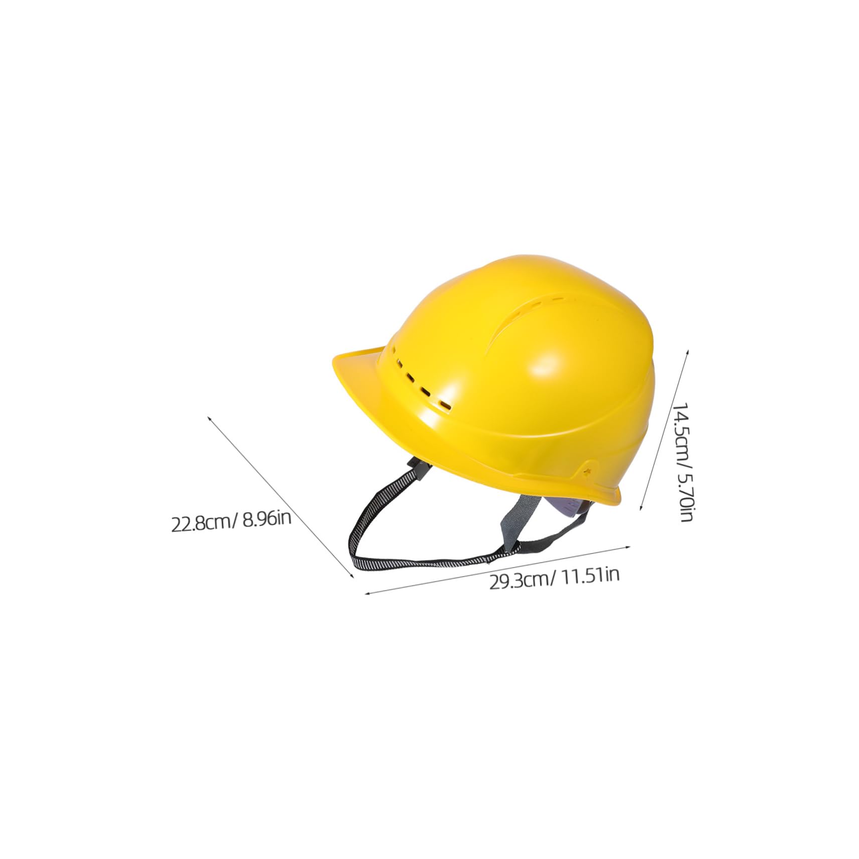 NUOBESTY Casco Sicurezza Giallo Ventilato per Adulti Elmetto da Resistente