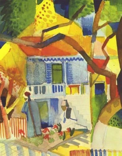 Peinture murale à l'huile St Germain August Macke pour salon chaleureux