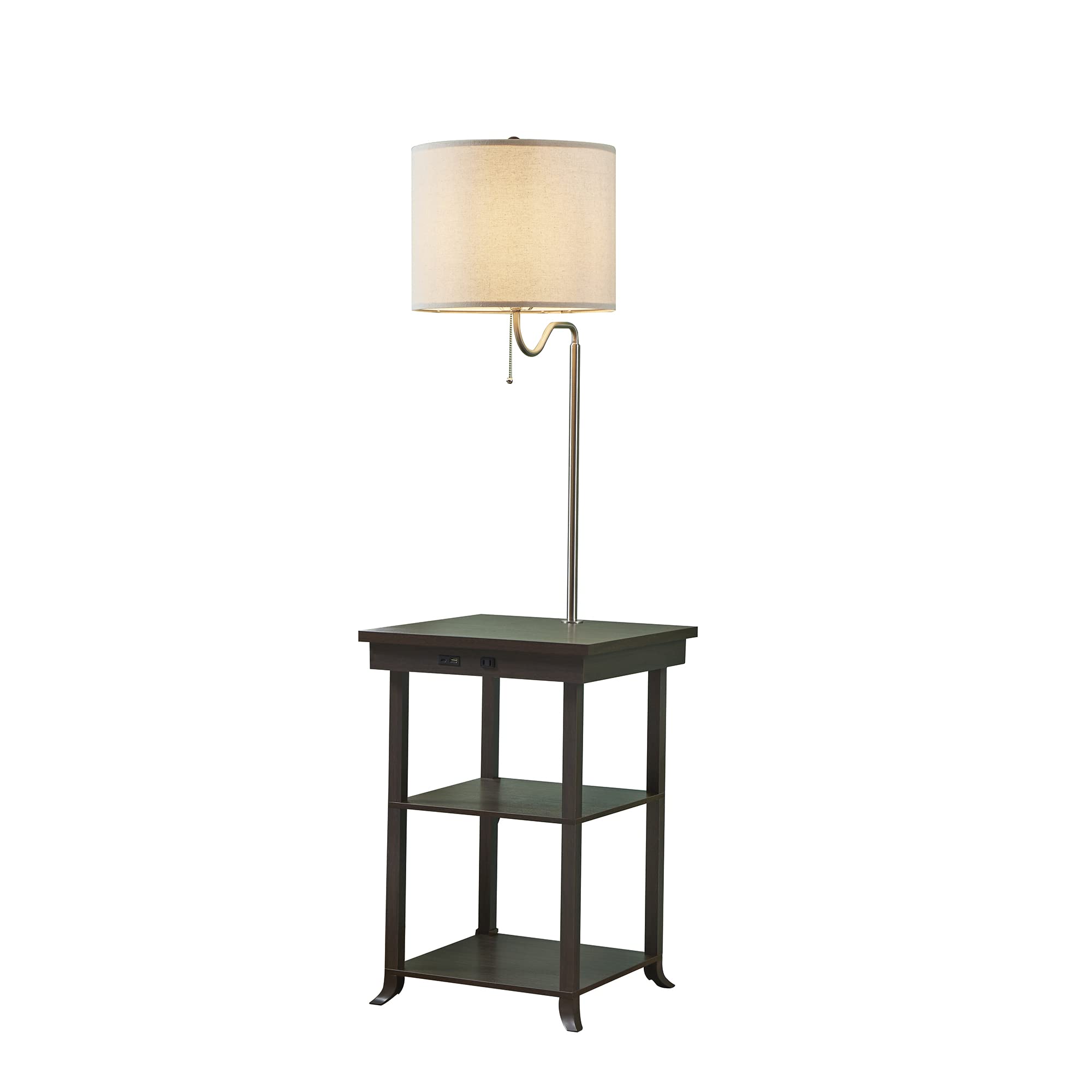 Buy ATAMIN Ava End Table with Lamp Attached, Desk Lamp with USB and