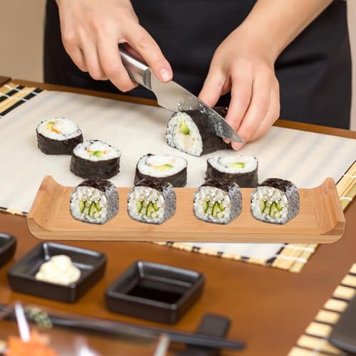Plato para Sushi Mediano de Bambú miniatura 4