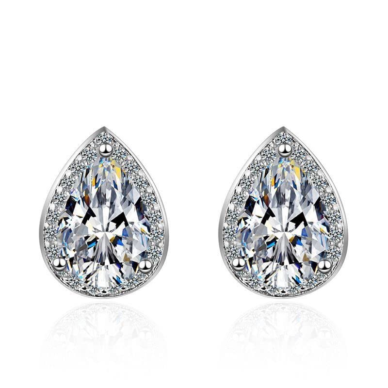 Boucles d'oreilles en argent 925 goutte d'eau bijoux de fête de mariée
