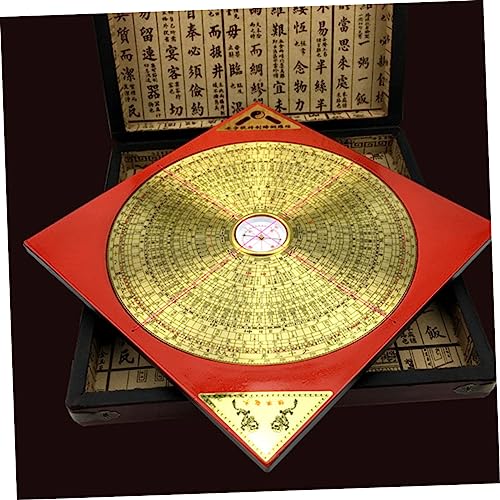Brújula Taoísta China Vintage de Metal Portátil miniatura 5