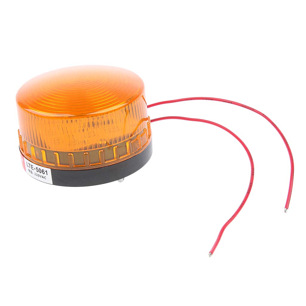 B Baosity 220V Gyrophare Balise de Signalisation Lumineuse LED Lampe d'Avertissement Clignotant Eclairage d'urgence Voiture 72mm