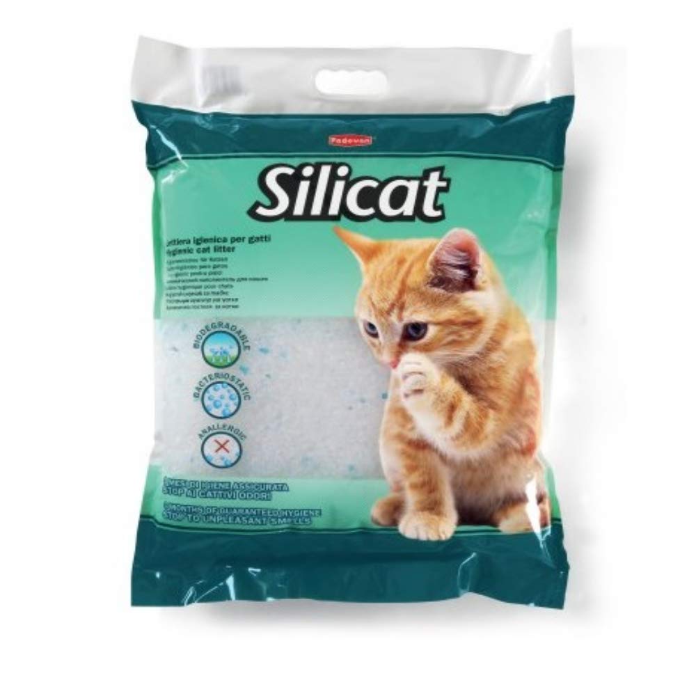 Padovan - Arenero higiénico con Cristales de silicio para Gatos, Larga duración, 16 litros