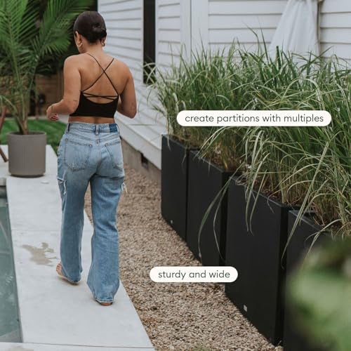 Image of Veradek Block Series Span Planter - Tall Rectangular Outdoor Planter