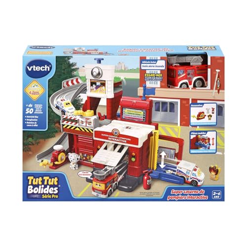 VTech Tut Tut Bolides Série Pro Super Caserne de Pompiers Interactive avec Camion Suzie Alerte Incendie Circuit Voitures 4 Zones Magiques Cadeau Enfant de à Contenu en Français - vue 6