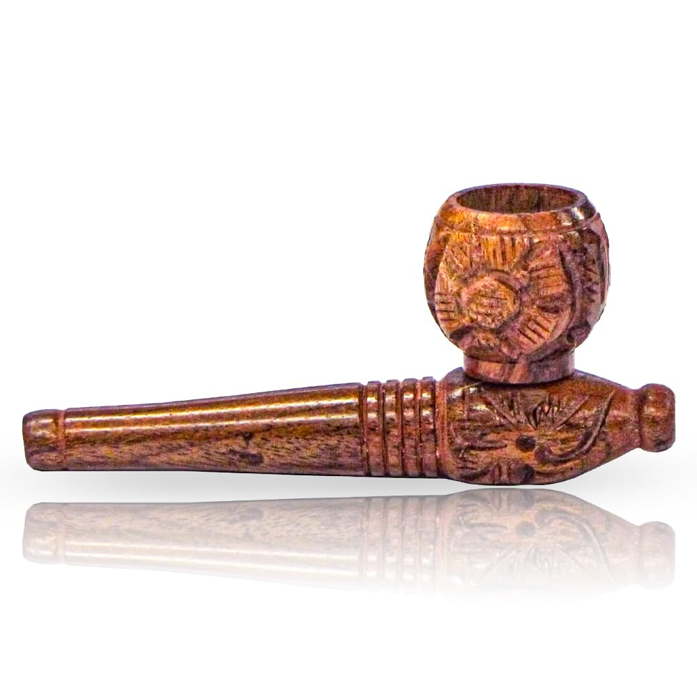 Fenny's Creations Wooden Tobacco Smoking Pipe Hand Pocket Size 3" (WD236)