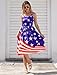 Women's Vintage 4th of July American Flag Dress Retro 1950s 50s Swing A-Line Sleeveless Sling Straps Party Dress Royal Blue