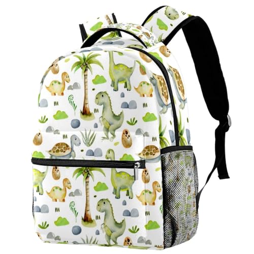 Sac à dos d'école robuste anti-fatigue pour adolescents avec motif dinosaure fun