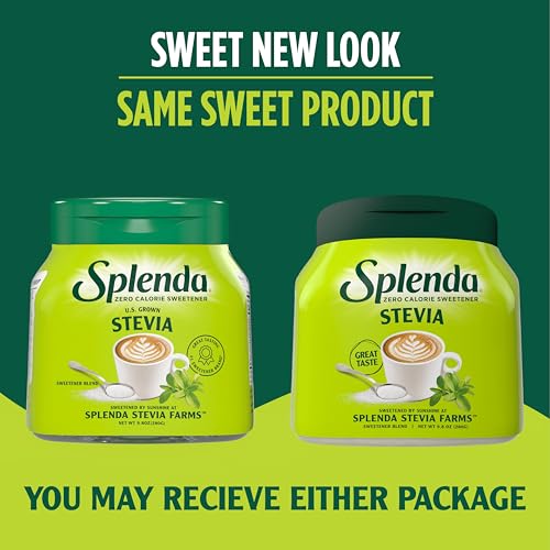 Image of SPLENDA Stevia Zero Calorie Sweetener, Plant Based Sugar Substitute Granulated Powder, 9.8 oz Jar