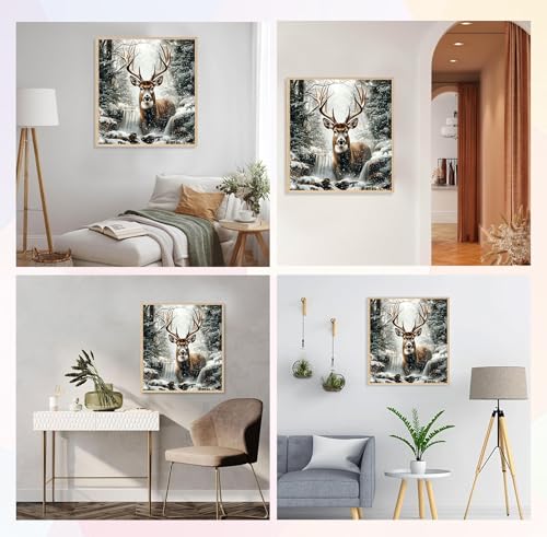 Image of QENSPE Diamond Art Kits for Adults, Antelope Diamond Painting Kits