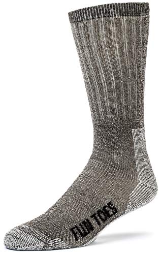 FUN TOES Merino Wool Socks For Men Hiking Boot Thermal Warm Cushioned Crew 6 Pairs2