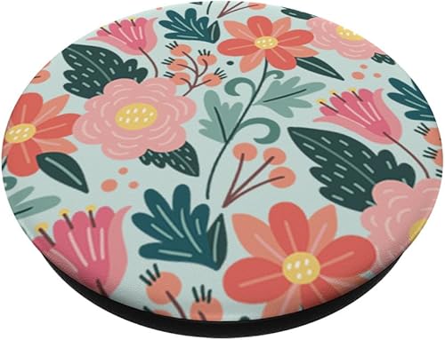 Miniatura 2 de Lindo Jardín Botánico Colorido Patrón Floral PopSockets PopGrip Swappable
