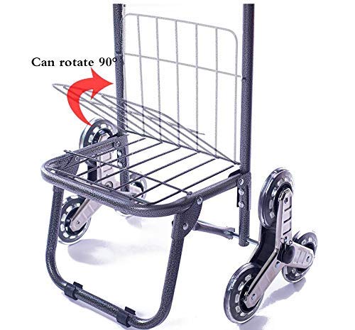 Zusammenklappbarer, Leichter Einkaufstrolley mit 3 Rädern, wasserdicht, abnehmbare Tasche, Faltbarer Einkaufswagen, Handwagen, 30 l Fassungsvermögen – Bild 5