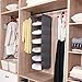 MAX Houser 6 Tier Shelf Hanging Closet Organizer, Closet Hanging Shelf with 2 Sturdy Hooks for Storage, Foldable (Grey)