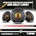 DS18 DTX 2.2 Inches Titanium Dome Tweeter with Aluminum Body - Sound Quality 60 Watts Peak 4 OHMS Neodymium Magnet (2 Speakers)
