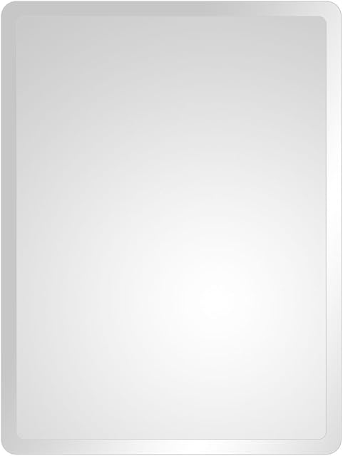 Tula Rectangular Bathroom Mirror |Frameless Bevelled Edge Design | Wall Mounted Portrait or Landscape 600mm x 450mm