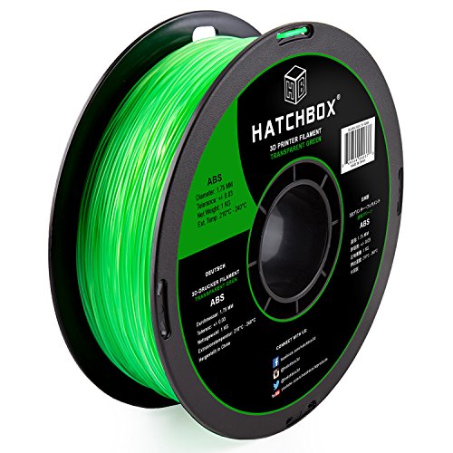 Filament HATCHBOX ABS Zielony Przezroczysty (GREEN TRANSPARENT)