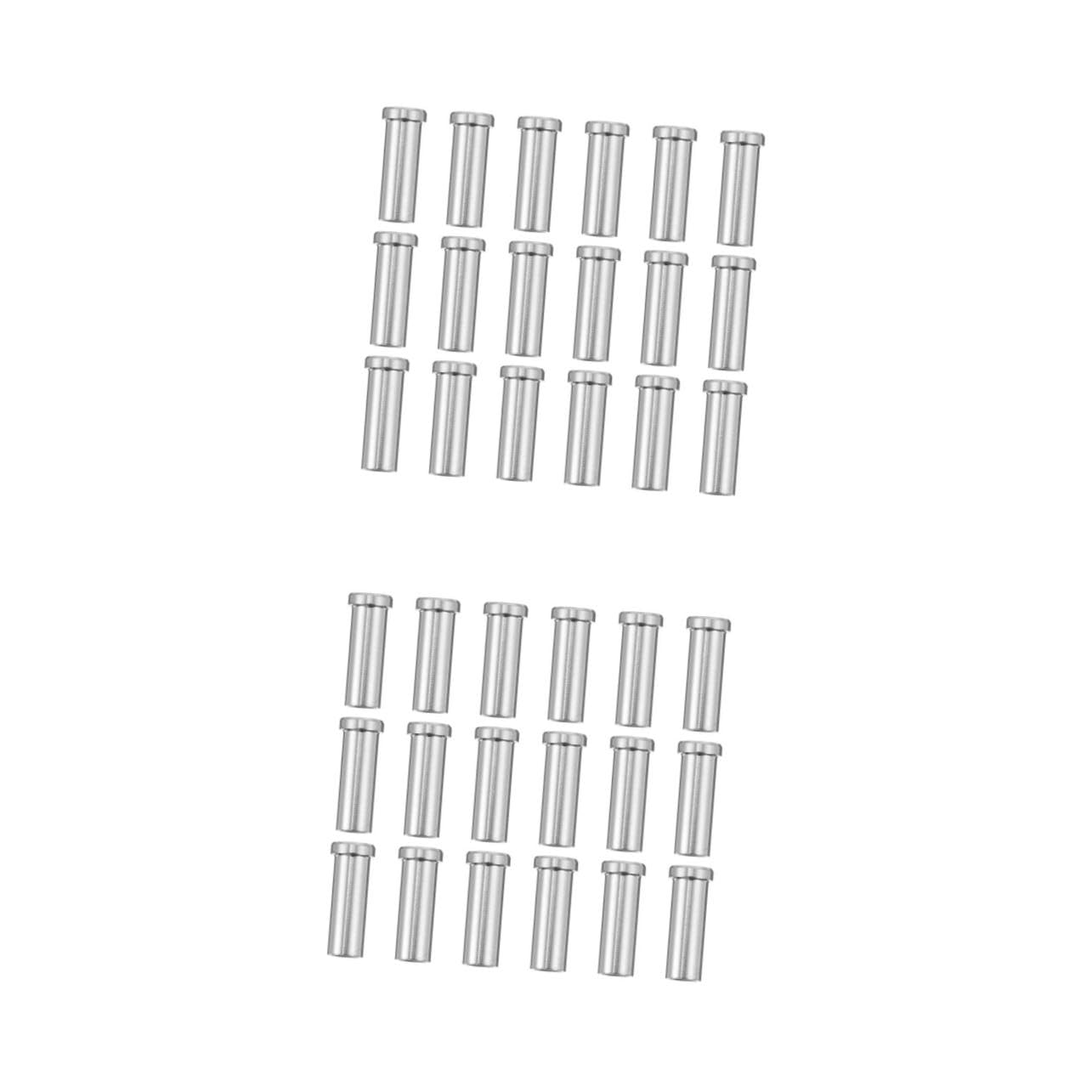 Housoutil 2 Ensembles Housse De Protection Matériel Cable Electrique Pièces Porte Sécurité Gaine De Protection De Câble Protège-câble De Balustrade Acier Inoxydable Silver 50 Pièces * 2