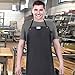 Lchkrep Men's Waterproof Apron Black, Lightweight Vinyl Rubber for Dishwashing, Butcher, Dog Grooming, Fish Cleaning Industrial, 43