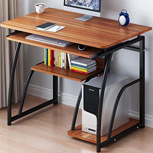 Petit bureau ordinateur 71 cm avec tablette clavier meuble rangement