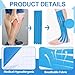 Geiserailie 30 Pcs Precut Lymphatic Drainage Tape Kinesiology Precut Fan Tape Edema Strips Elastic Fan Cuts for Swelling Support Legs Arms Chest Neck Back(Blue)