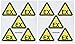 NMC ISO263AP Explosive Atmosphere Hazard ISO Label with Graphic, 2" Length x 2" Width, Pressure Sensitive Vinyl, Black on Yellow