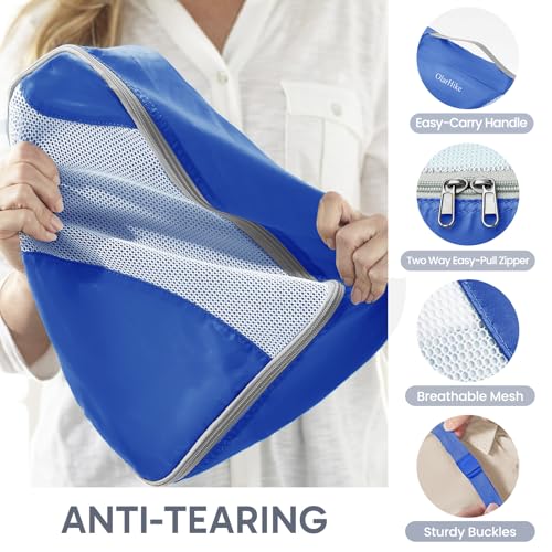 Image of OlarHike 10 Set Packing Cubes for Travel, Gifts for Women Mom,Anti-Tearing Suitcase Organizer with Over 1000 pcs Mesh Holes,Vacation Essentials & Accessories for Cruise Ship