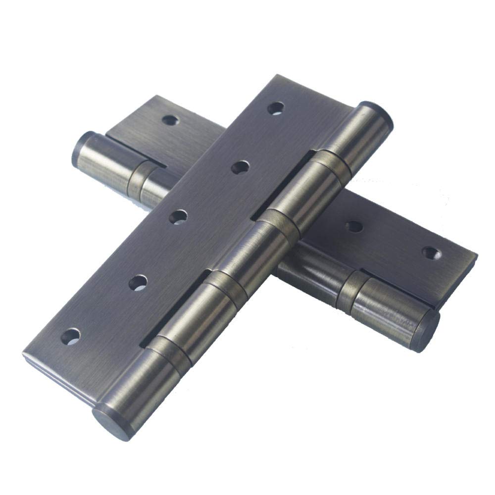 Door Hinges Internal 6-Inch Stainless Steel Hinge Heavy-Duty Bearing Hinge Door Hinges 2-D (2Pcs)