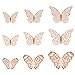 metagio 36 pièces Stickers Papillon Decoration Maison Murale Papillon 3D Papillon Stickers Muraux Rose Or Découpe Papillon Autocollants Décorations Murales pour La Maison, Fête