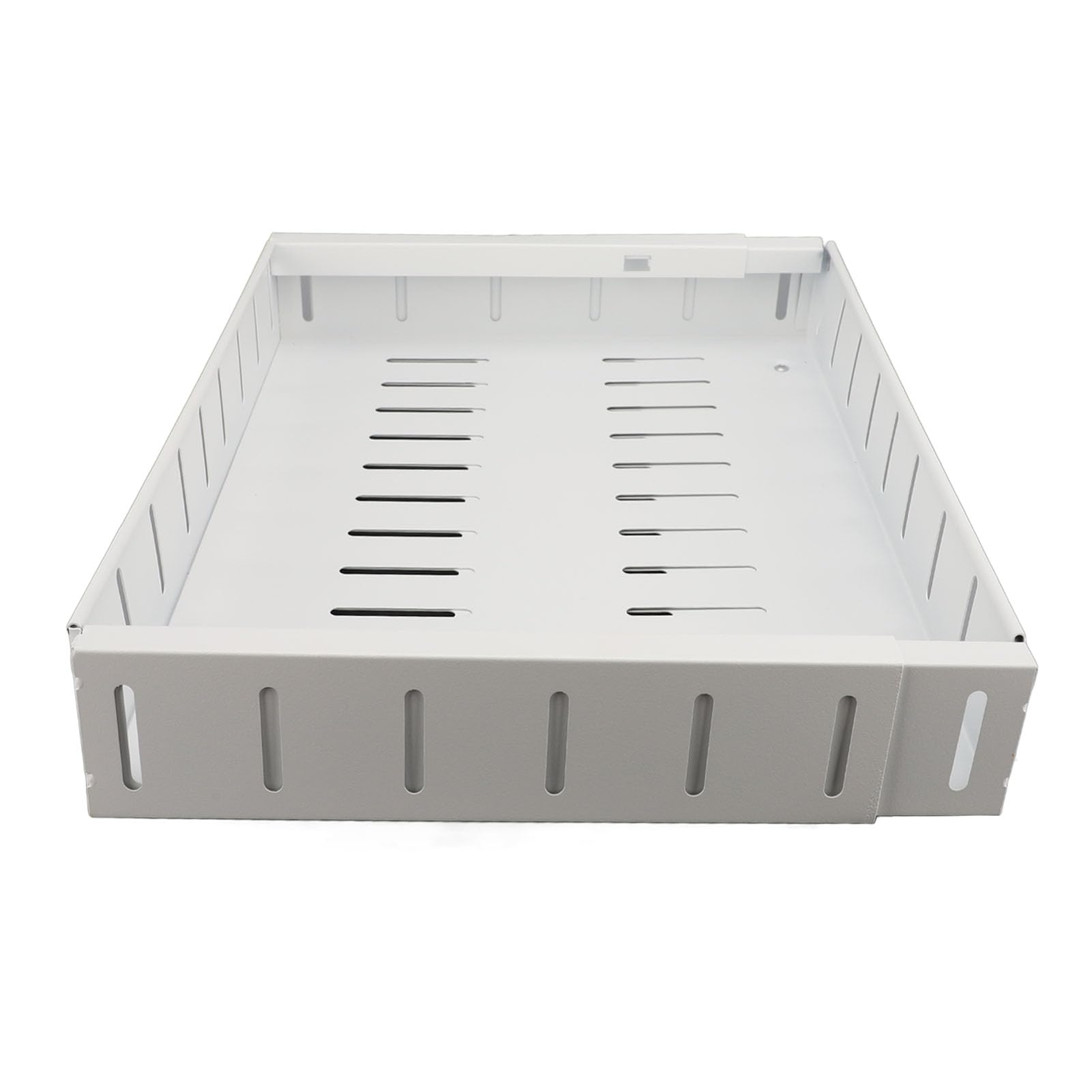 Cassetto estraibile regolabile per cucina e dispensa, 40 x 30 x 5,6 cm, soluzione di archiviazione scorrevole bianca per armadio nization