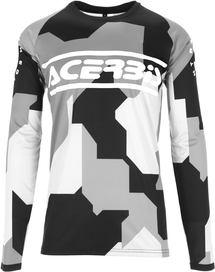 Acerbis MX Linear Sumbawa Maglia da motocross, nero/grigio, XL