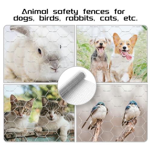 Rete metallica per recinzioni 7 m - 40 cm di altezza - rete recinzione maglia piccola da 25 mm - rete elettrosaldata in filo zincato - ideale per recinzione giardino e recinti per piccoli animali - immagine 7